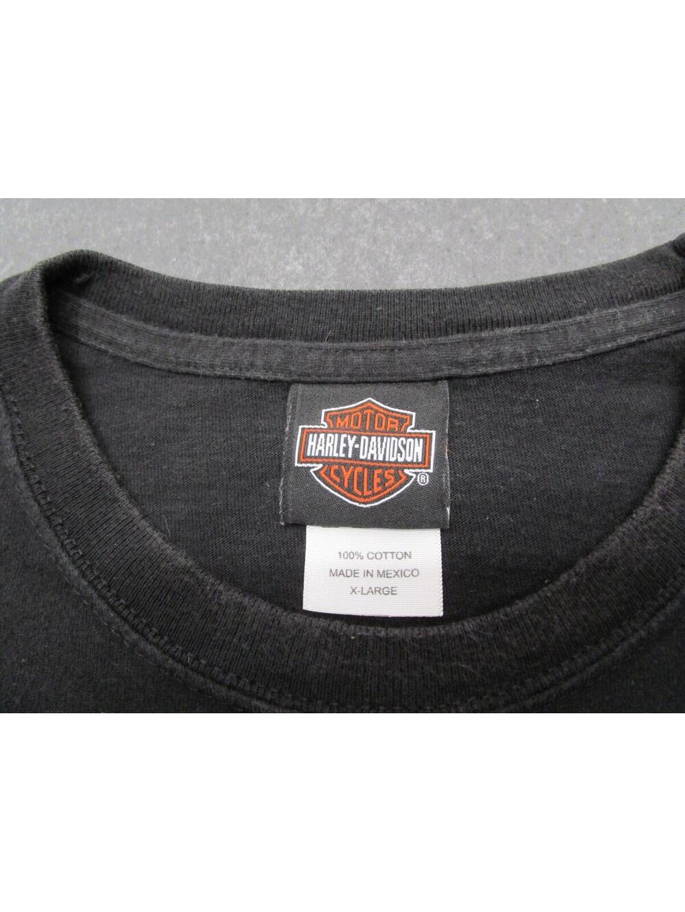 Vintage Harley Davidson Shirt Men XL Black Pig Rice Lake WI Motorcycle Biker Y2K - Picture 5 of 7
